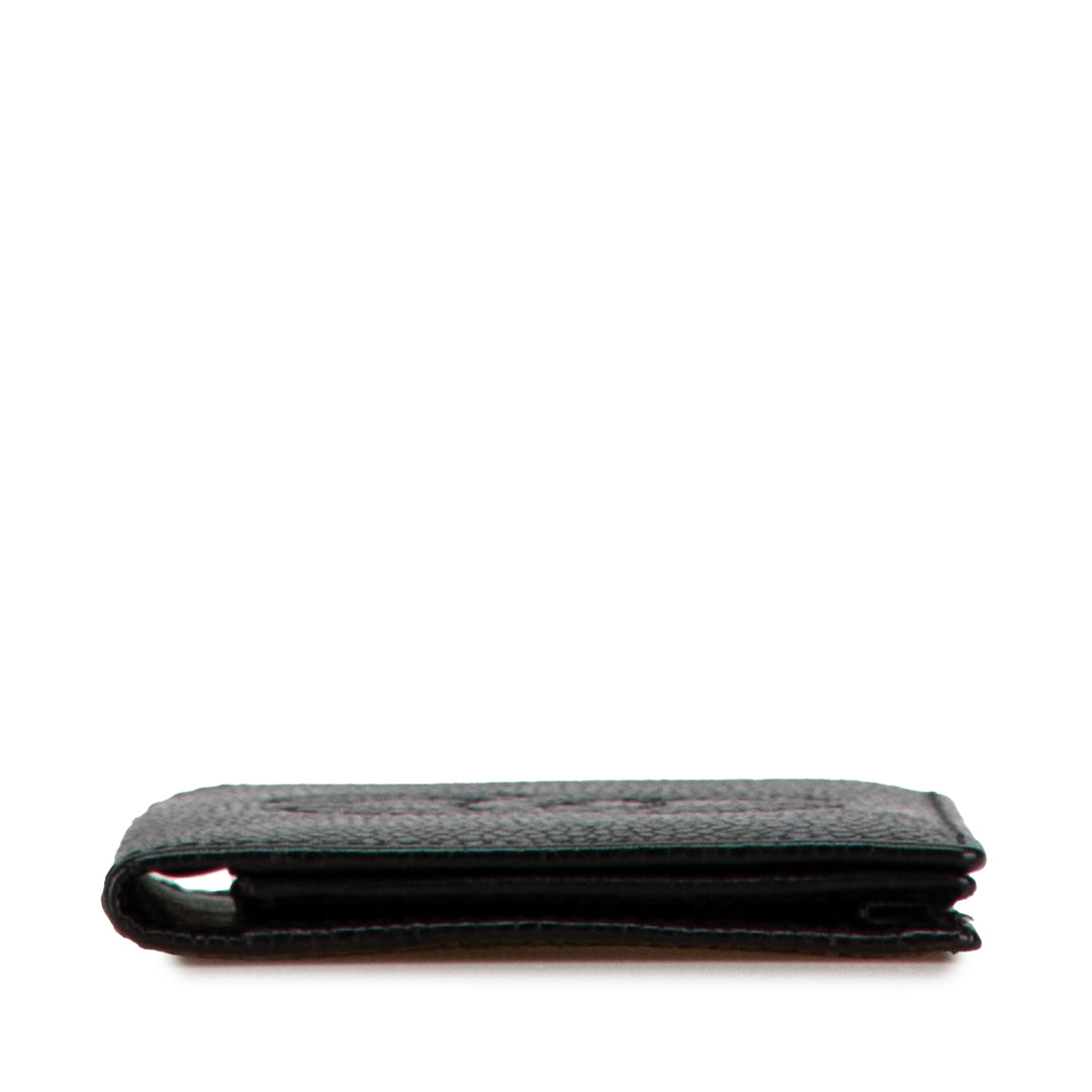 CC Caviar Bi Fold Card Holder Black - Gaby Paris