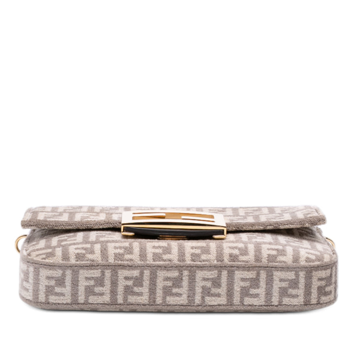 Fendi Zucchino Velours Baguette Phone Pochette Sac
