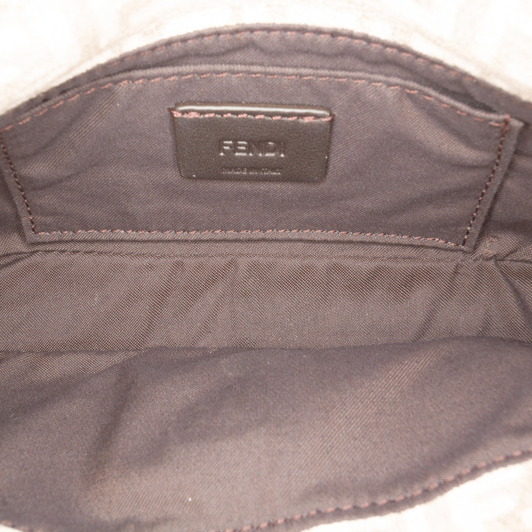 Fendi Zucchino Velours Baguette Phone Pochette Sac