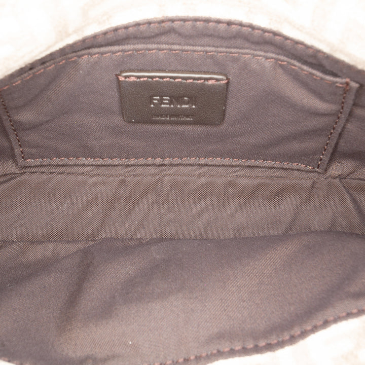 Fendi Zucchino Velours Baguette Phone Pochette Sac