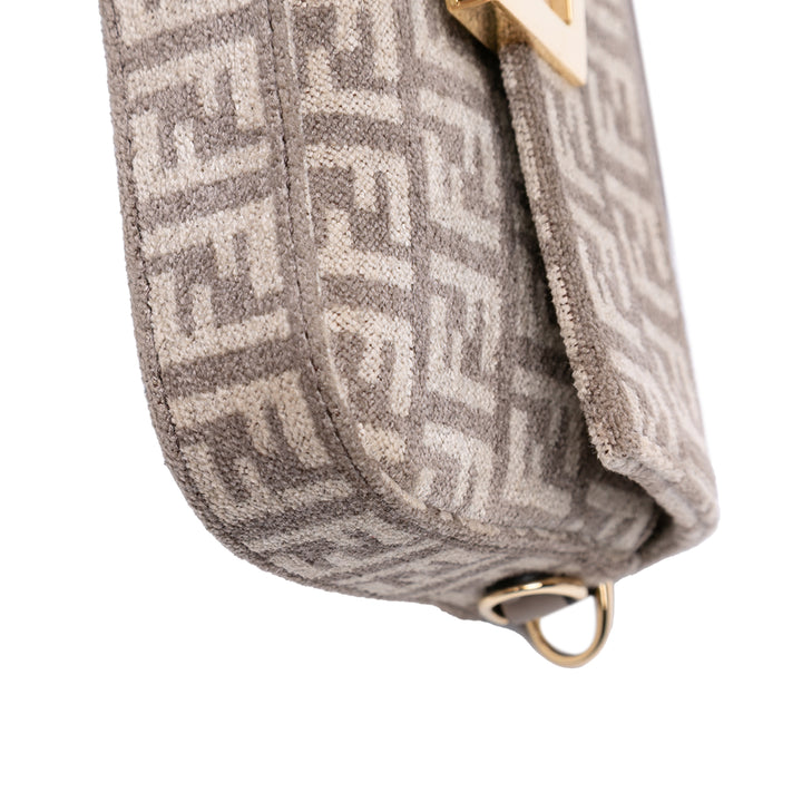 Fendi Zucchino Velours Baguette Phone Pochette Sac