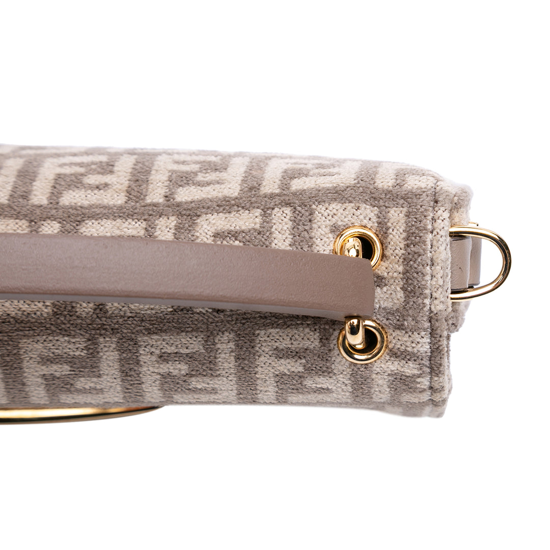 Fendi Zucchino Velours Baguette Phone Pochette Sac