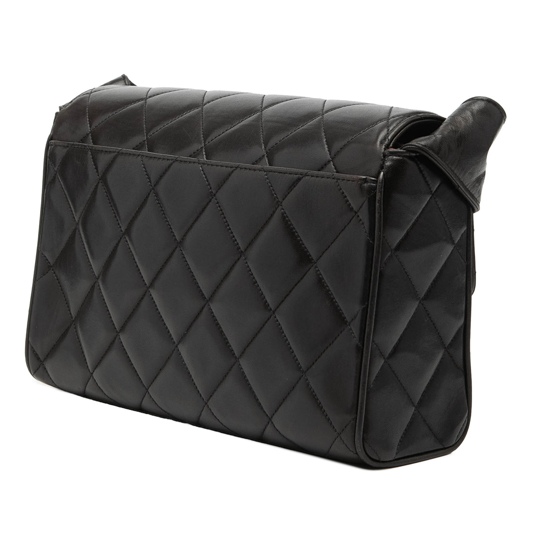 Chanel CC Matelassé Cuir d’agneau à rabat Sac porté croisé