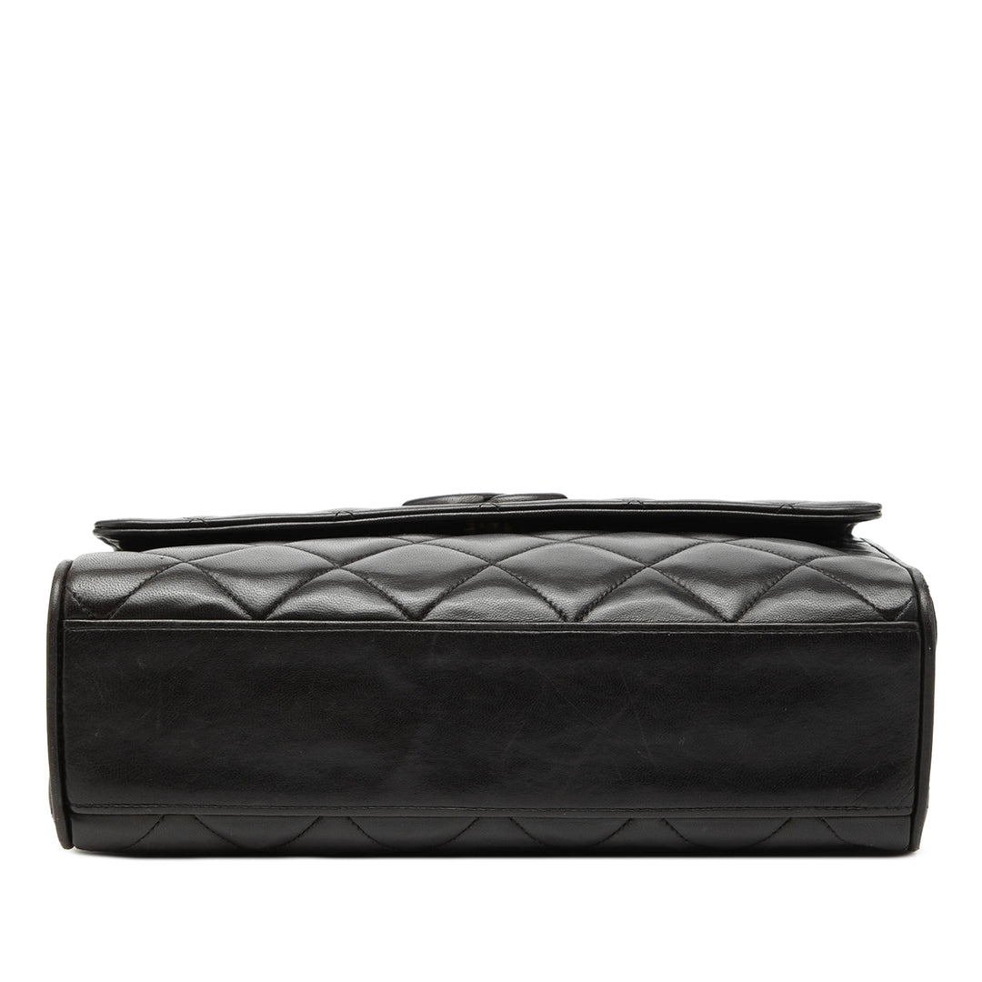 Chanel CC Matelassé Cuir d’agneau à rabat Sac porté croisé