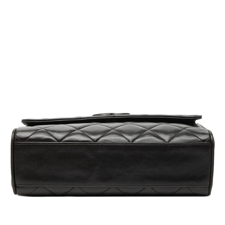 Chanel CC Matelassé Cuir d’agneau à rabat Sac porté croisé