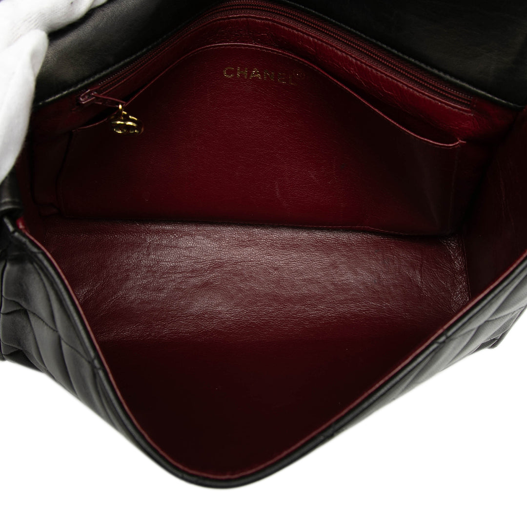 Chanel CC Matelassé Cuir d’agneau à rabat Sac porté croisé