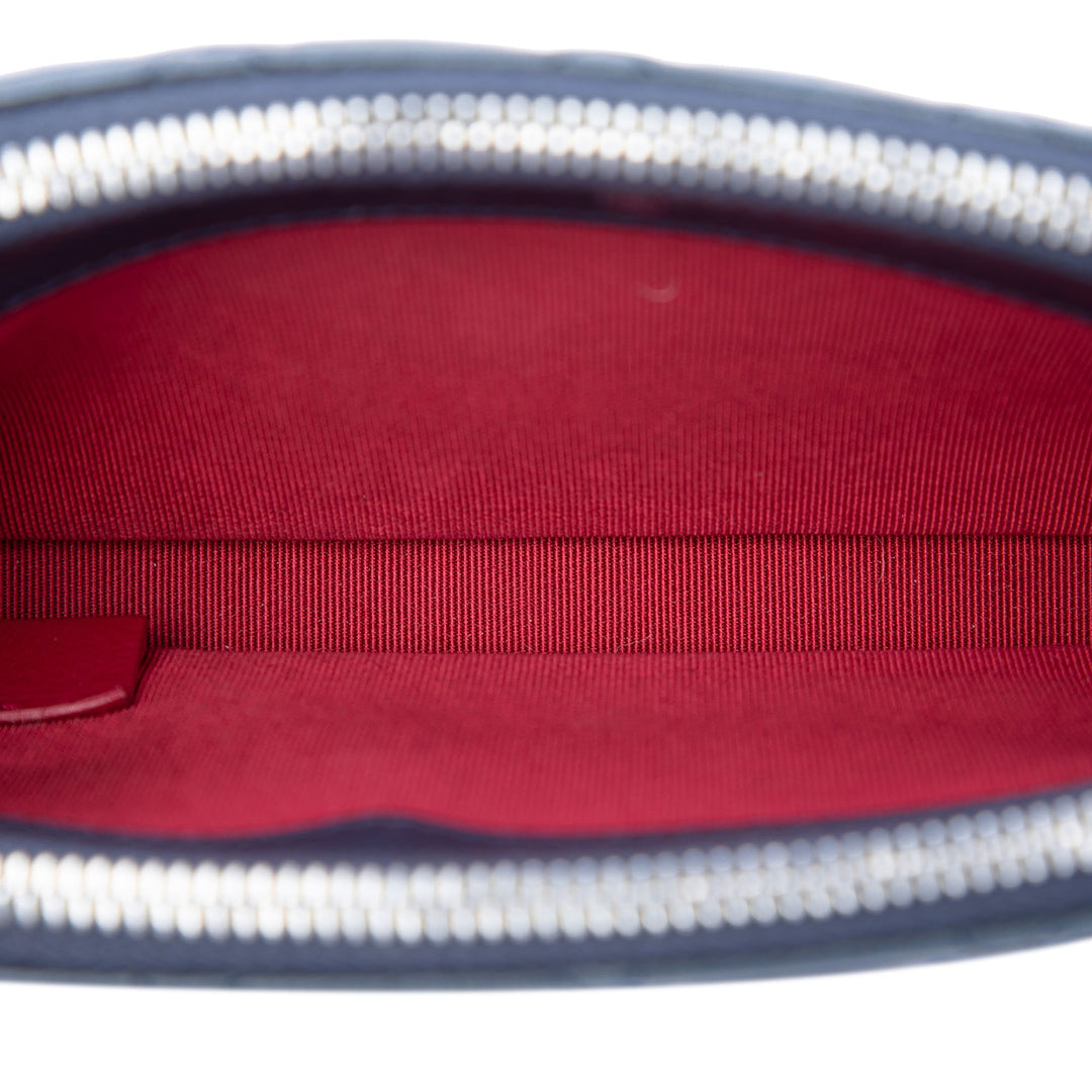 Chanel Bicolor vieilli Cuir de veau Gabrielle Double Zip Pochette avec chaîne