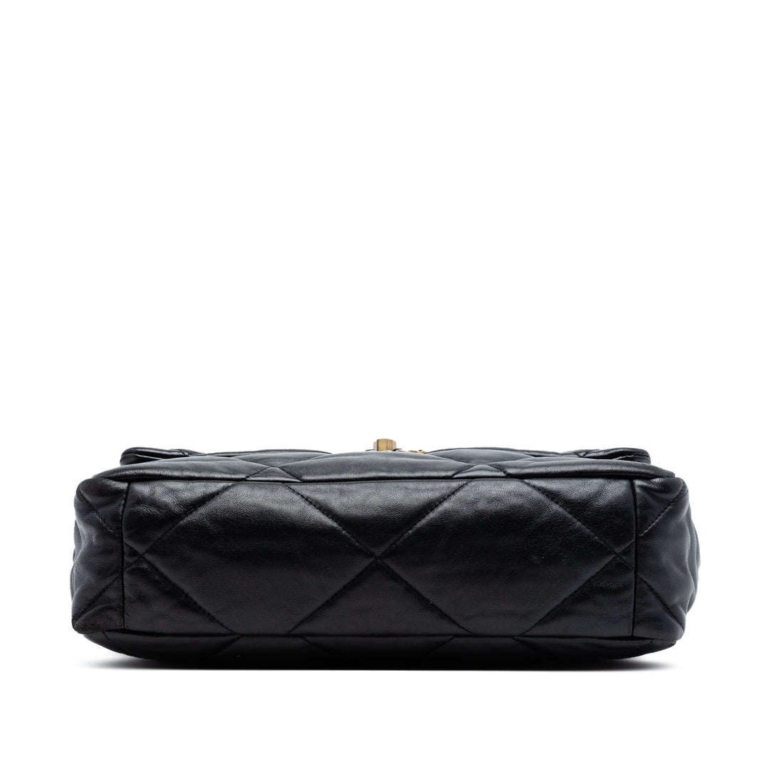 Chanel Large Cuir d’agneau 19 à rabat