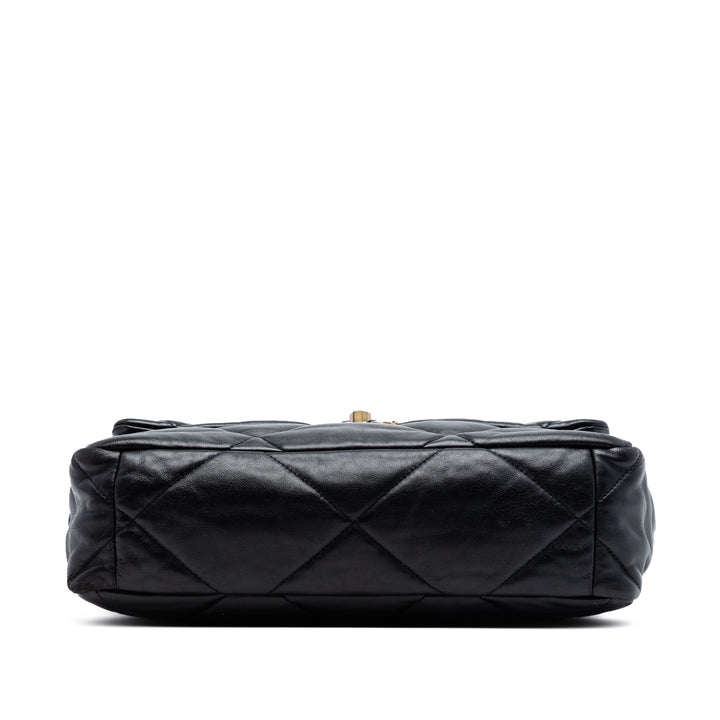 Chanel Large Cuir d’agneau 19 à rabat