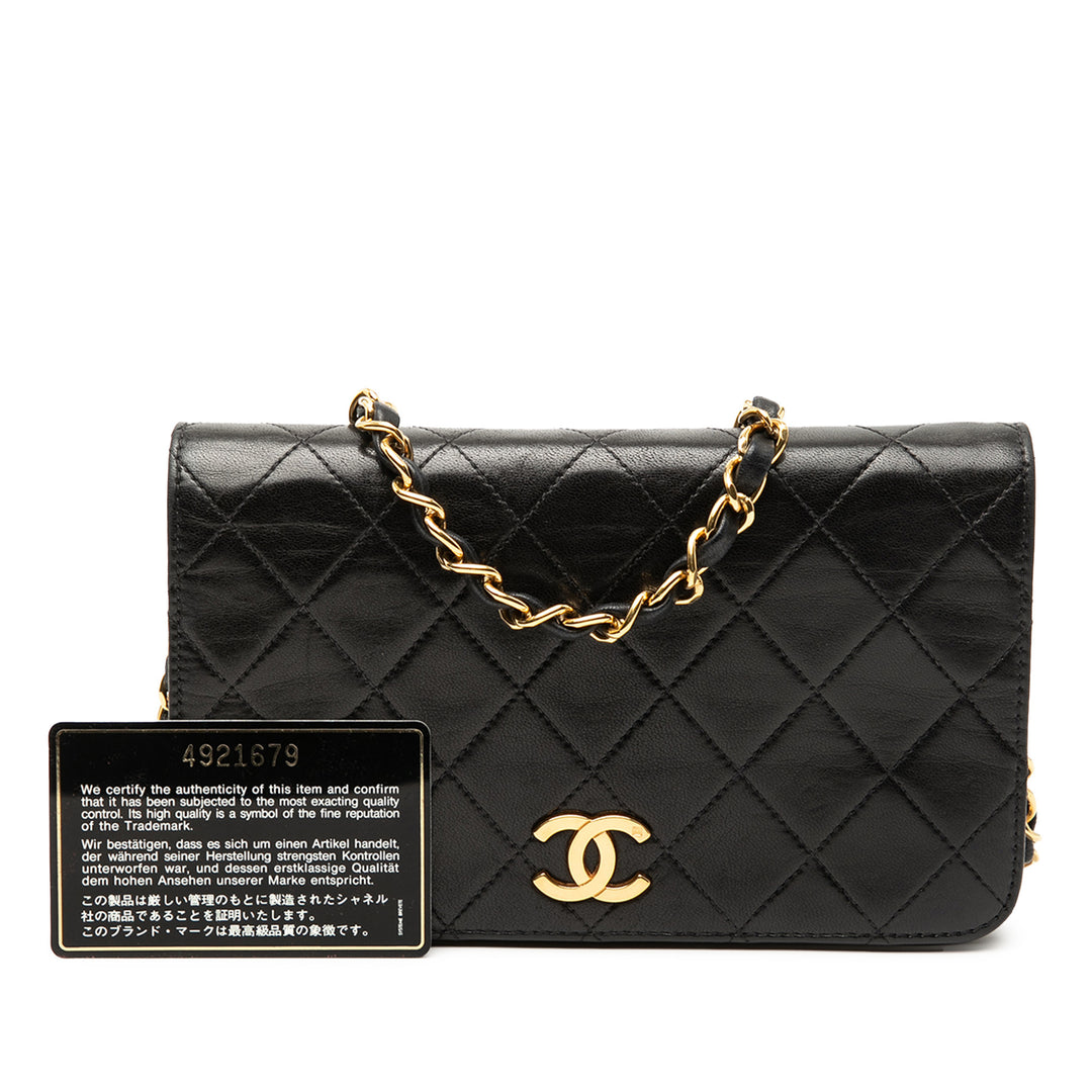 Chanel CC Matelassé Cuir d’agneau Full Simple rabat