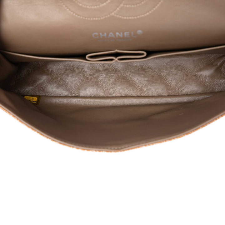 Chanel Medium Classic froissé Cuir verni Double rabat