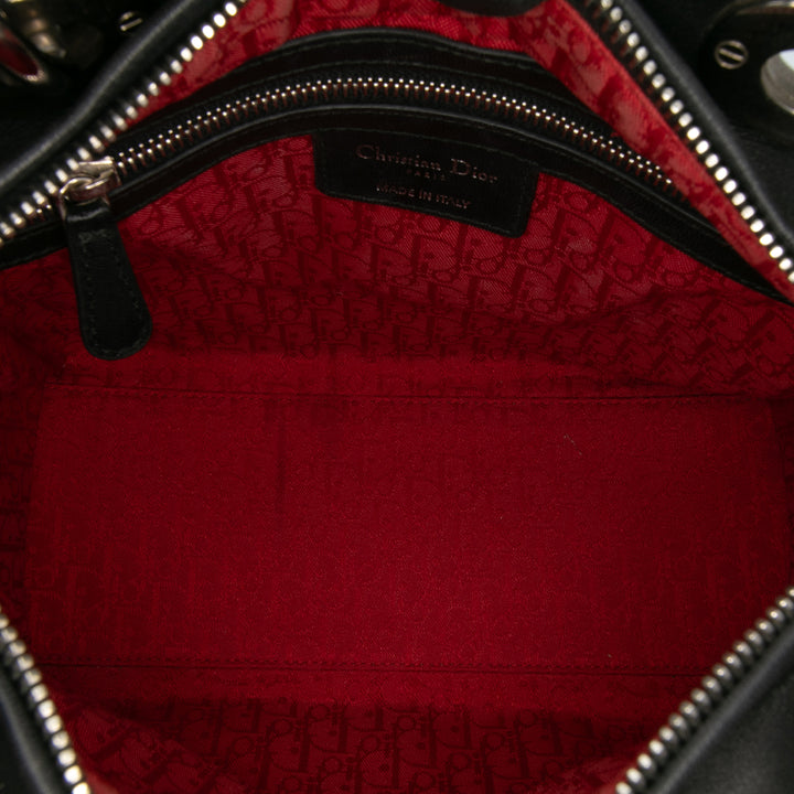 Medium Lambskin Cannage Lady Dior Black - Gaby Paris