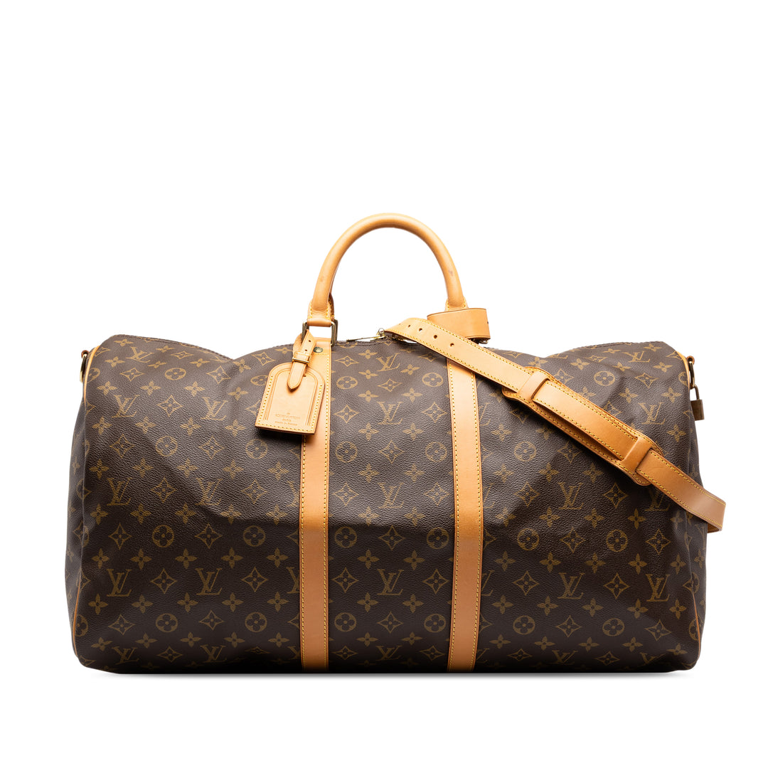 Louis Vuitton Keepall Bandouliere 55 Monogram Marron