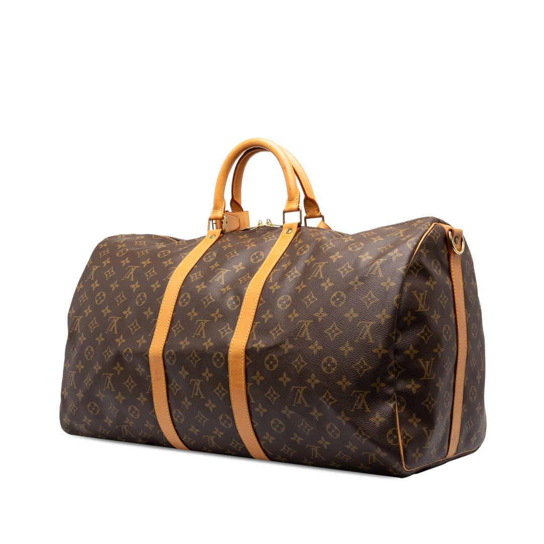 Louis Vuitton Keepall Bandouliere 55 Monogram Marron