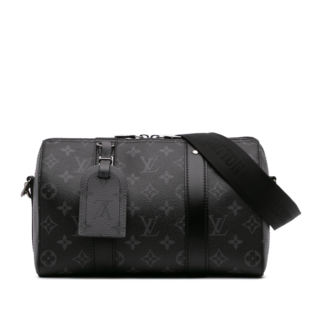 Monogram Eclipse City Keepall Black - Gaby Paris
