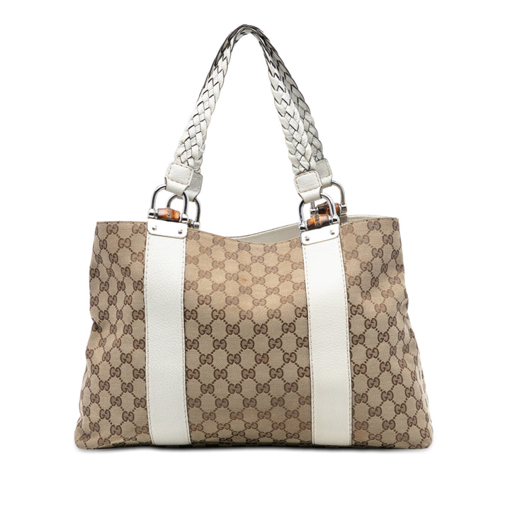 Gucci Medium GG Toile Bamboo Libeccio Cabas