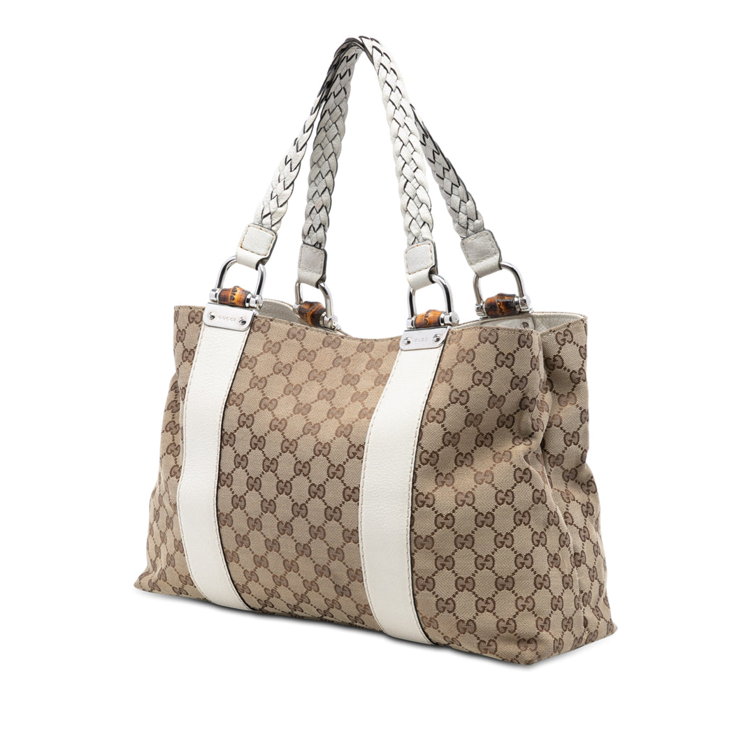 Gucci Medium GG Toile Bamboo Libeccio Cabas