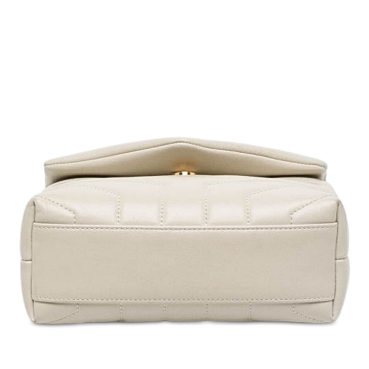 Saint Laurent Matelasse LouLou Sac Toy Cuir de veau Blanc – vue 3 – GABY PARIS