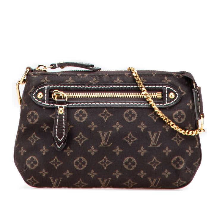 Louis Vuitton Monogram Mini Lin Mini Pochette Accessoires Marron
