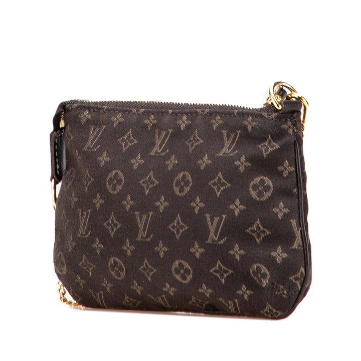 Louis Vuitton Monogram Mini Lin Mini Pochette Accessoires Marron