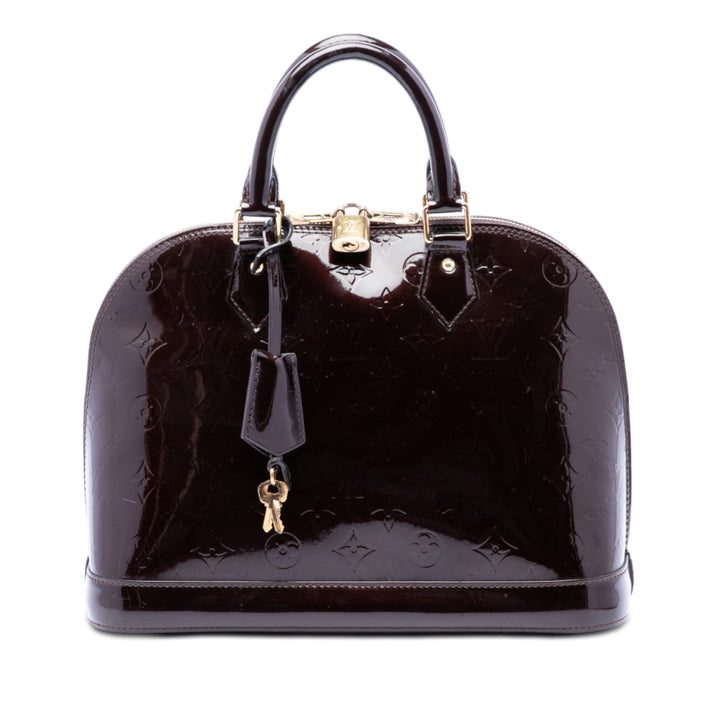 Alma PM Cuir verni Monogram Violet