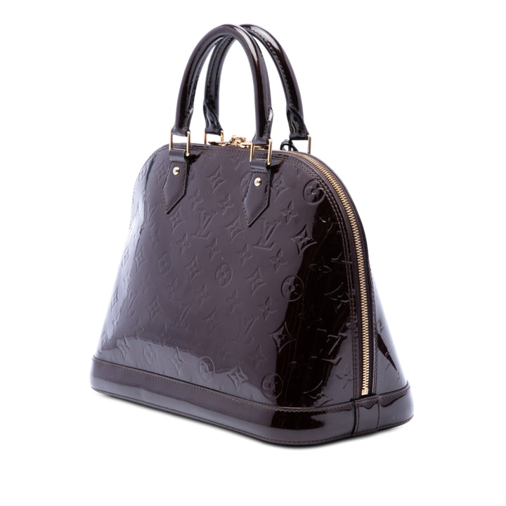 Alma PM Cuir verni Monogram Violet