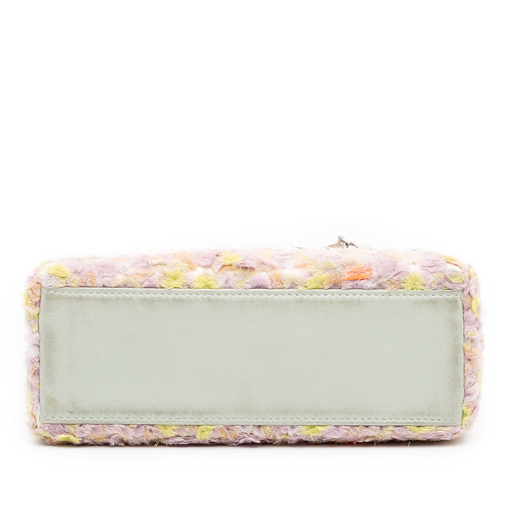 Dior Mini Ruffled Floral Fabric Embellished Cuir d’agneau Lady Dior Rose – GABY PARIS Authentique