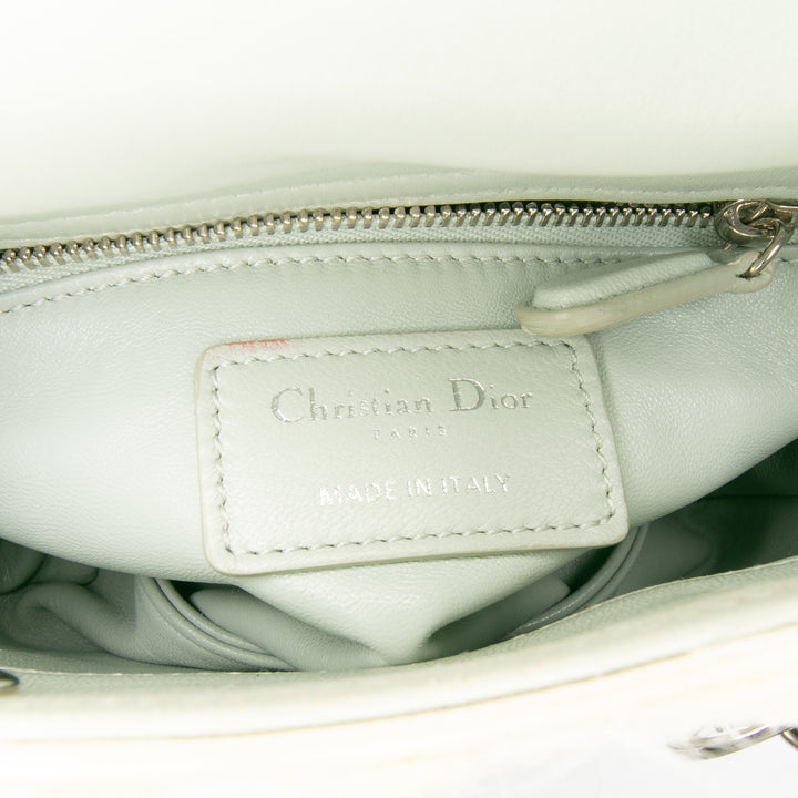 Dior Mini Ruffled Floral Fabric Embellished Cuir d’agneau Lady Dior Rose – GABY PARIS Authentique