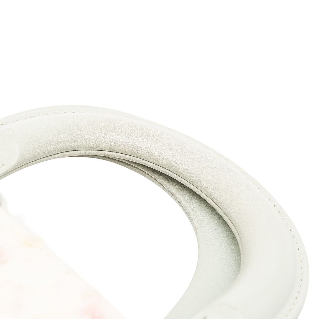 Dior Mini Ruffled Floral Fabric Embellished Cuir d’agneau Lady Dior Rose – GABY PARIS Authentique