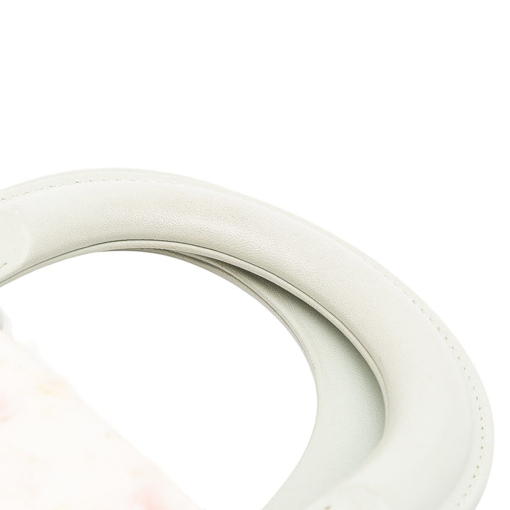 Dior Mini Ruffled Floral Fabric Embellished Cuir d’agneau Lady Dior Rose – GABY PARIS Authentique