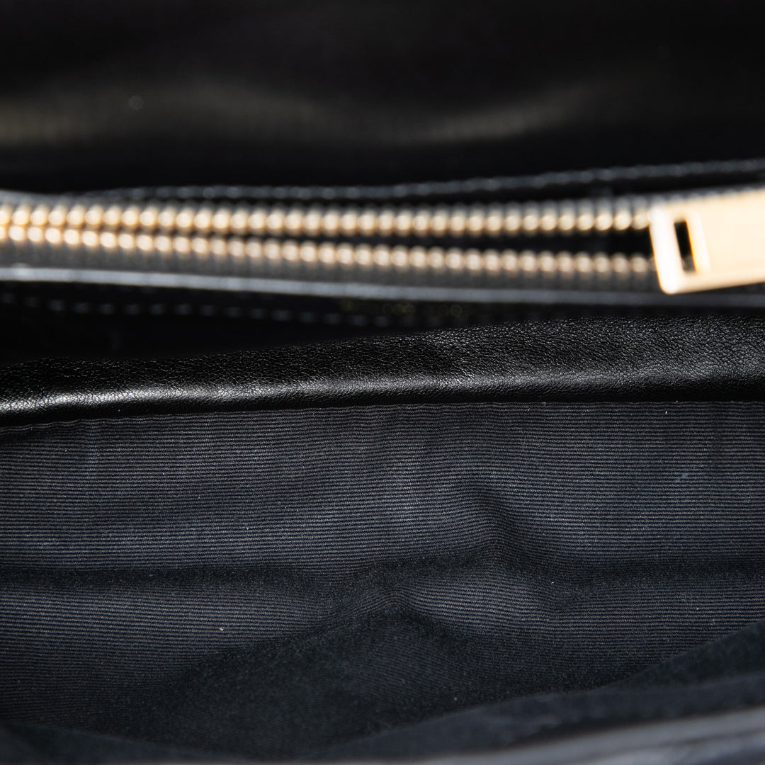 Saint Laurent Medium Cuir de veau et Daim Chevron Monogram College Sac