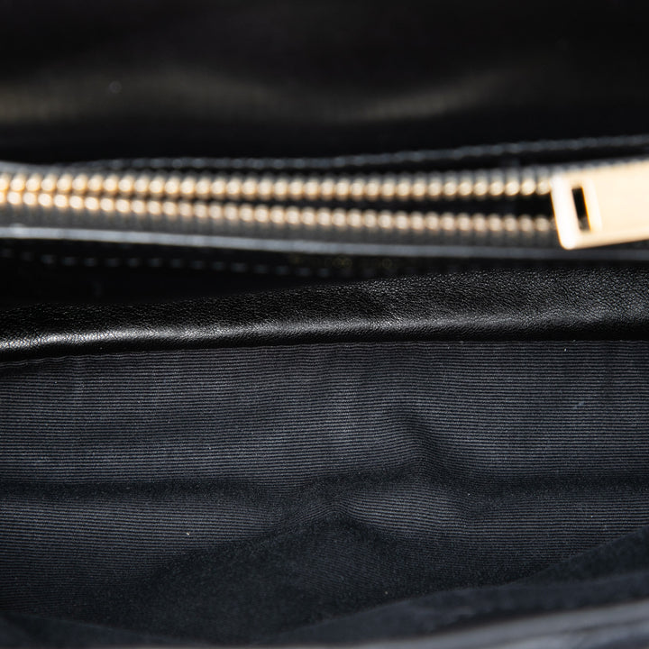 Saint Laurent Medium Cuir de veau et Daim Chevron Monogram College Sac