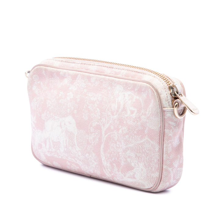 Dior brodé Toile Toile de Jouy Sac porté croisé