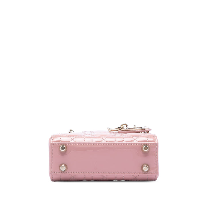 Dior Micro Cuir verni Cannage Lady Dior