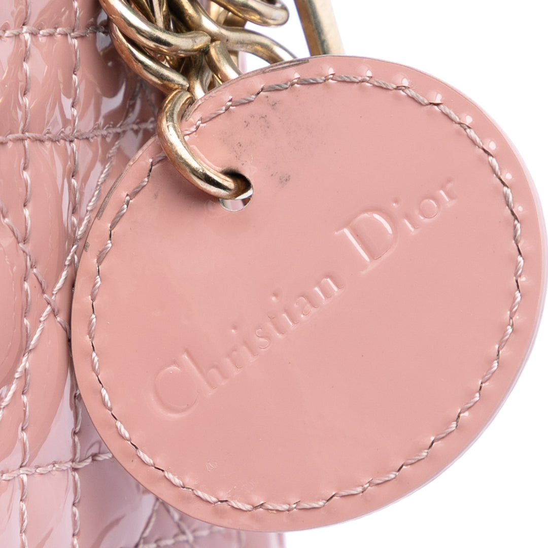 Dior Micro Cuir verni Cannage Lady Dior