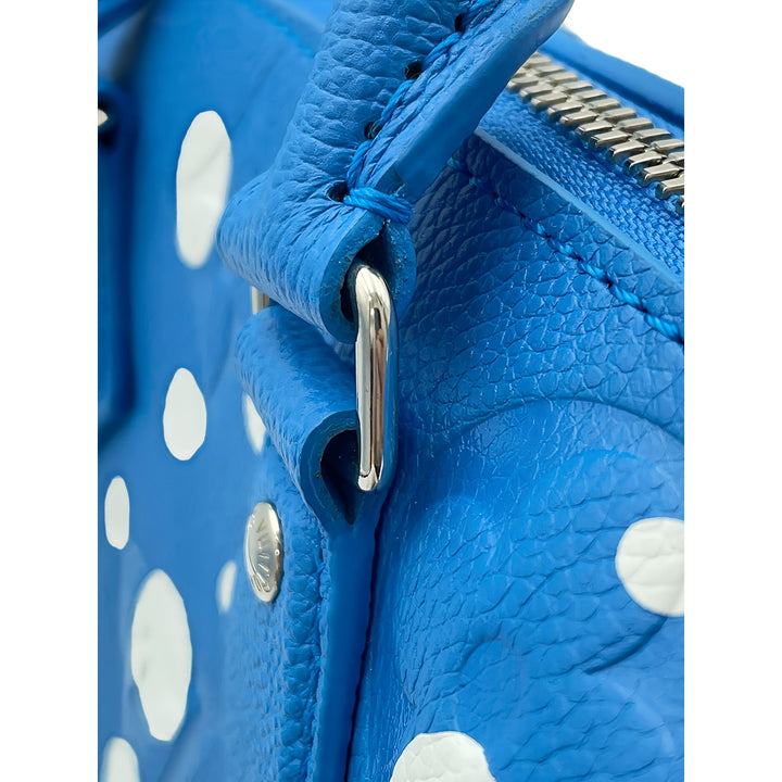 Louis Vuitton Yayoi Kusama Speedy Bandouliere 20 Monogram Empreinte Bleu – vue 11 – GABY PARIS