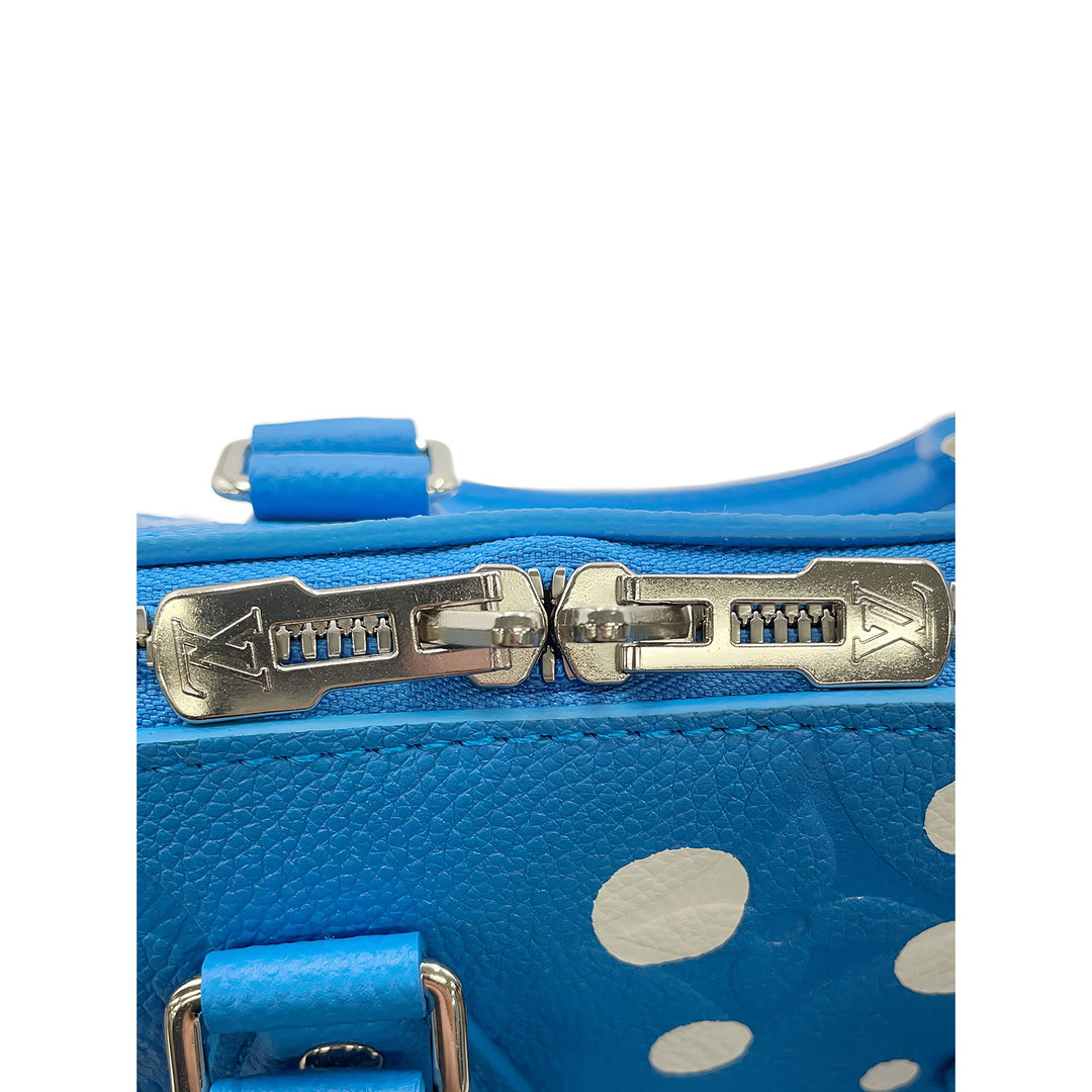 Louis Vuitton Yayoi Kusama Speedy Bandouliere 20 Monogram Empreinte Bleu – vue 6 – GABY PARIS