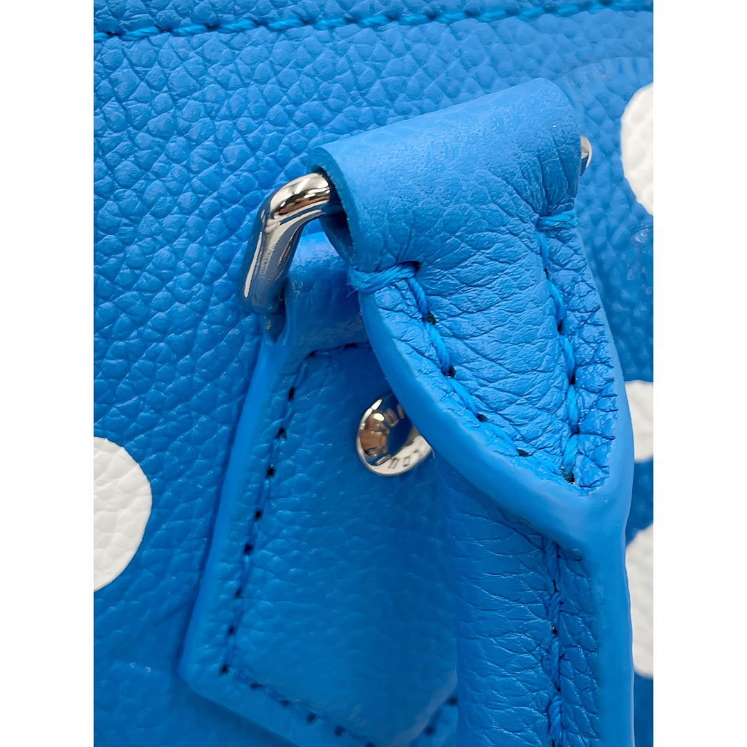 Louis Vuitton Yayoi Kusama Speedy Bandouliere 20 Monogram Empreinte Bleu – vue 7 – GABY PARIS