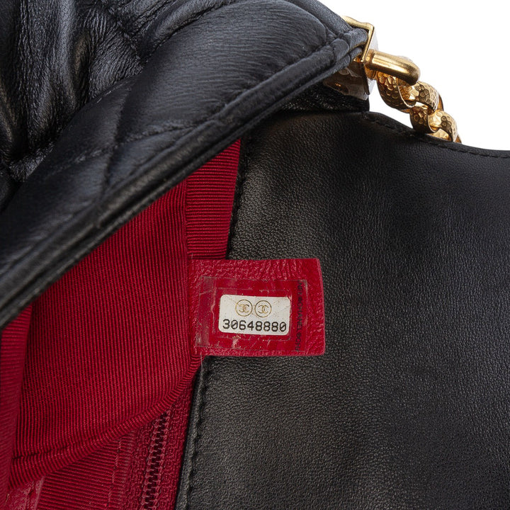 Chanel Small Quilted Cuir d’agneau CC Coin Flap Noir – GABY PARIS Authentique