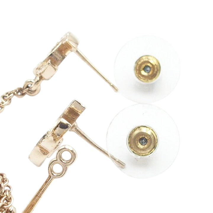Chanel Boucles d'oreilles CC Strass Assymetrical Ear Cuff plaqué or – vue 5 – GABY PARIS
