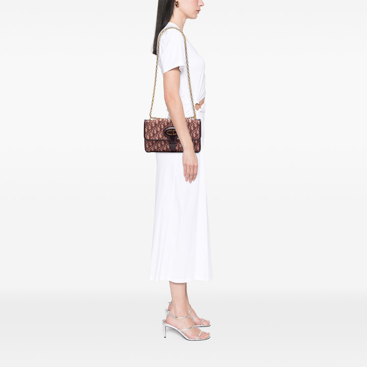 Dior Oblique Toile Chain Sac porté croisé