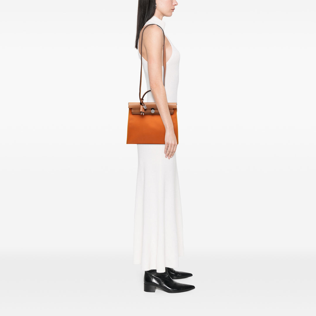 Hermès Herbag Zippé 31 Orange – vue 6 – GABY PARIS