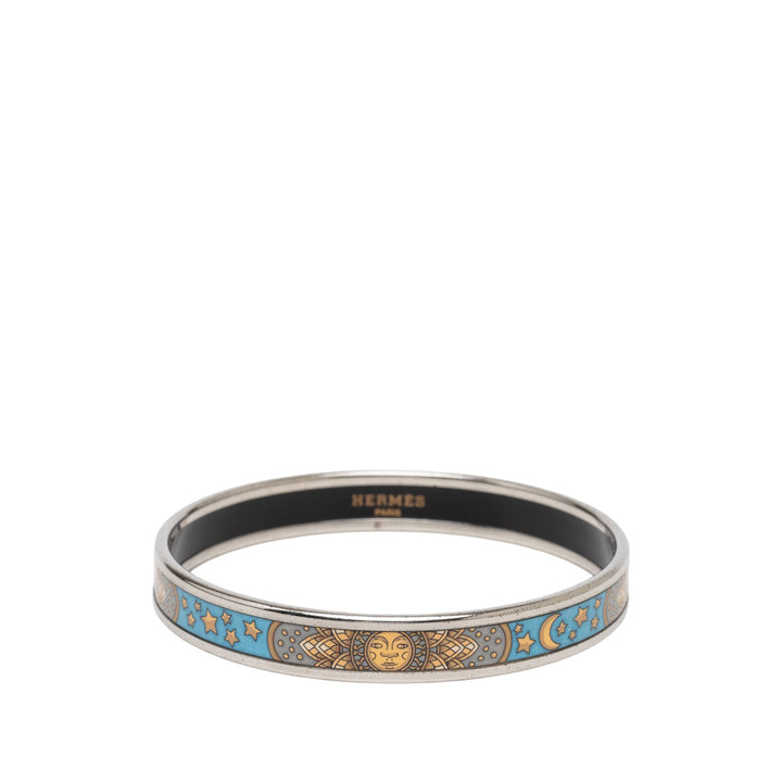 Narrow Sun Moon Stars Émail Bangle 65 Other Bleu
