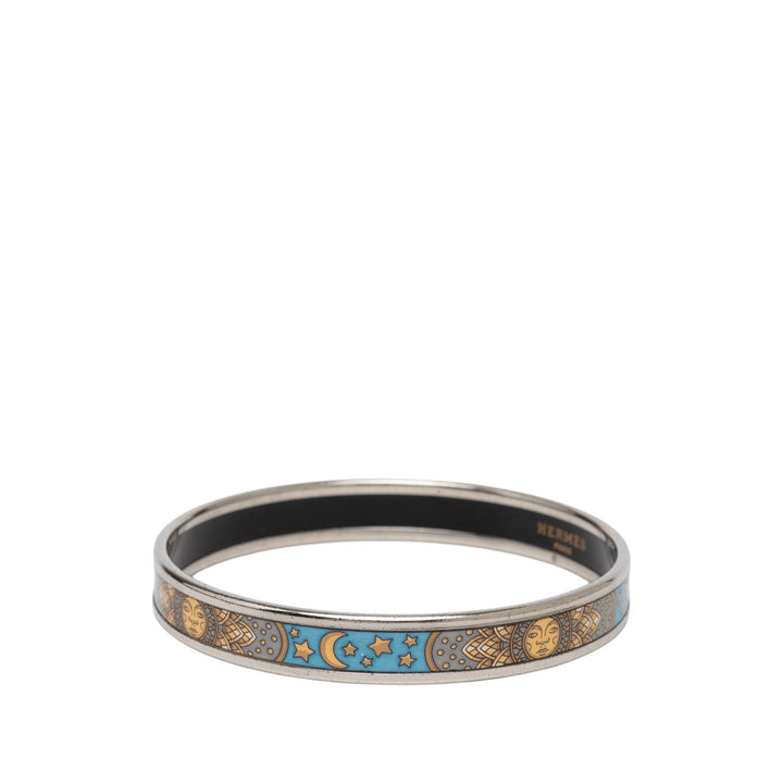 Narrow Sun Moon Stars Émail Bangle 65 Other Bleu