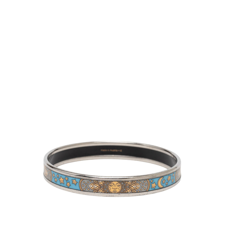 Narrow Sun Moon Stars Émail Bangle 65 Other Bleu