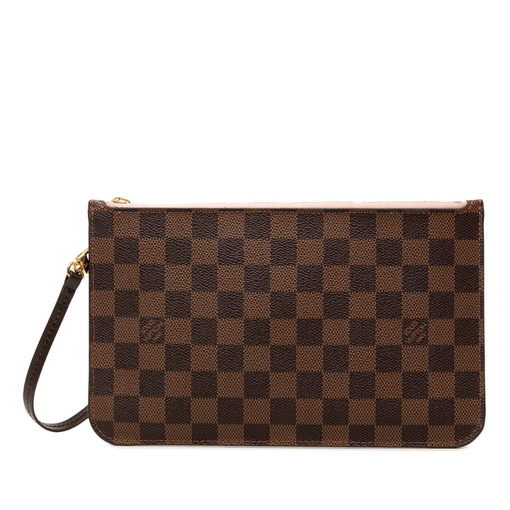 Neverfull Pochette Damier Ébène Marron