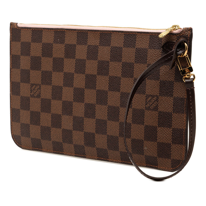 Neverfull Pochette Damier Ébène Marron