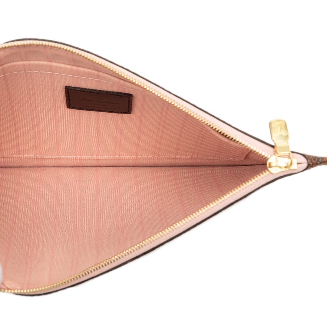 Neverfull Pochette Damier Ébène Marron