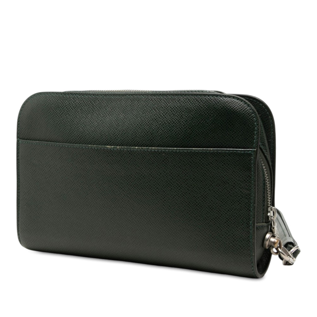 Louis Vuitton Taiga Pochette Baikal Vert – vue 2 – GABY PARIS