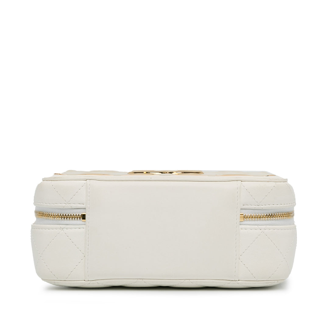 Golden Plate Vanity Case White - Gaby Paris